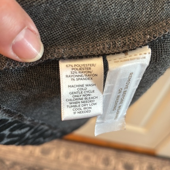 LOFT Black and Gray Leopard Print Dress - Picture 7 of 8